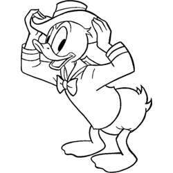 Coloring page: Donald Duck (Cartoons) #30237 - Free Printable Coloring Pages