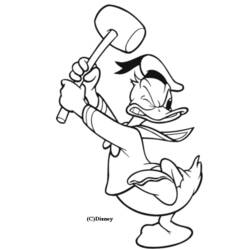 Coloring page: Donald Duck (Cartoons) #30290 - Free Printable Coloring Pages