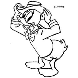 Coloring page: Donald Duck (Cartoons) #30296 - Free Printable Coloring Pages