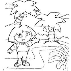 Coloring page: Dora the Explorer (Cartoons) #29719 - Printable coloring pages