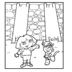 Coloring page: Dora the Explorer (Cartoons) #29727 - Free Printable Coloring Pages