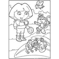 Coloring page: Dora the Explorer (Cartoons) #29728 - Free Printable Coloring Pages