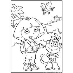 Coloring page: Dora the Explorer (Cartoons) #29740 - Printable coloring pages