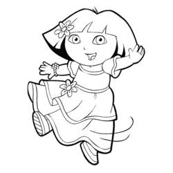 Coloring page: Dora the Explorer (Cartoons) #29741 - Free Printable Coloring Pages