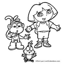 Coloring page: Dora the Explorer (Cartoons) #29744 - Free Printable Coloring Pages