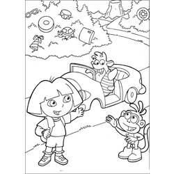 Coloring page: Dora the Explorer (Cartoons) #29746 - Free Printable Coloring Pages