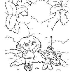 Coloring page: Dora the Explorer (Cartoons) #29754 - Free Printable Coloring Pages