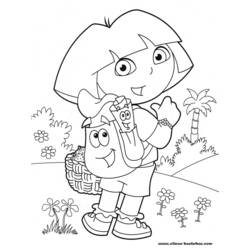 Coloring page: Dora the Explorer (Cartoons) #29760 - Free Printable Coloring Pages