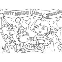 Coloring page: Dora the Explorer (Cartoons) #29766 - Free Printable Coloring Pages