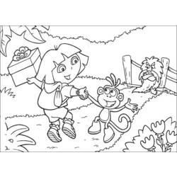 Coloring page: Dora the Explorer (Cartoons) #29774 - Free Printable Coloring Pages