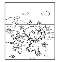 Coloring page: Dora the Explorer (Cartoons) #29792 - Printable coloring pages