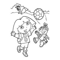 Coloring page: Dora the Explorer (Cartoons) #29825 - Free Printable Coloring Pages
