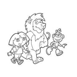 Coloring page: Dora the Explorer (Cartoons) #29829 - Free Printable Coloring Pages