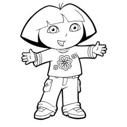Coloring page: Dora the Explorer (Cartoons) #29830 - Free Printable Coloring Pages