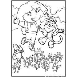 Coloring page: Dora the Explorer (Cartoons) #29857 - Free Printable Coloring Pages