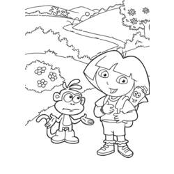 Coloring page: Dora the Explorer (Cartoons) #29859 - Free Printable Coloring Pages