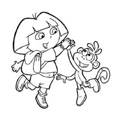 Coloring page: Dora the Explorer (Cartoons) #29862 - Free Printable Coloring Pages