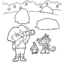 Coloring page: Dora the Explorer (Cartoons) #29870 - Printable coloring pages