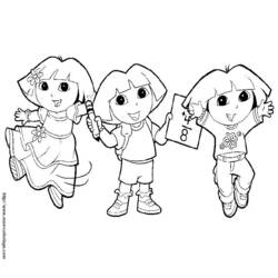 Coloring page: Dora the Explorer (Cartoons) #29882 - Free Printable Coloring Pages