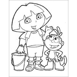 Coloring page: Dora the Explorer (Cartoons) #29890 - Free Printable Coloring Pages
