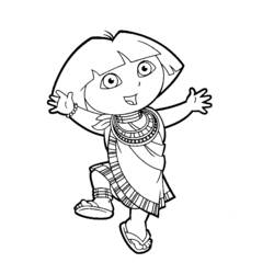 Coloring page: Dora the Explorer (Cartoons) #29909 - Free Printable Coloring Pages