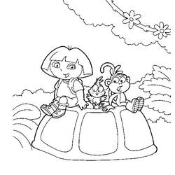 Coloring page: Dora the Explorer (Cartoons) #29914 - Free Printable Coloring Pages