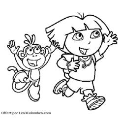 Coloring page: Dora the Explorer (Cartoons) #29920 - Free Printable Coloring Pages