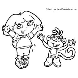 Coloring page: Dora the Explorer (Cartoons) #29924 - Free Printable Coloring Pages