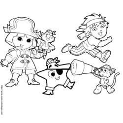 Coloring page: Dora the Explorer (Cartoons) #29929 - Free Printable Coloring Pages