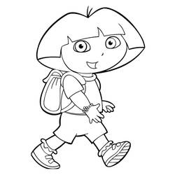 Coloring page: Dora the Explorer (Cartoons) #29939 - Free Printable Coloring Pages
