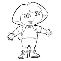 Coloring page: Dora the Explorer (Cartoons) #29945 - Printable coloring pages
