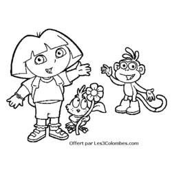 Coloring page: Dora the Explorer (Cartoons) #29949 - Free Printable Coloring Pages