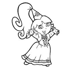 Coloring page: Dora the Explorer (Cartoons) #29952 - Free Printable Coloring Pages