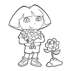 Coloring page: Dora the Explorer (Cartoons) #29957 - Printable coloring pages