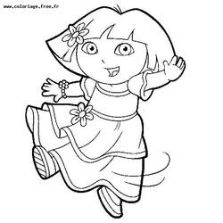 Coloring page: Dora the Explorer (Cartoons) #29963 - Free Printable Coloring Pages