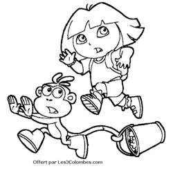 Coloring page: Dora the Explorer (Cartoons) #29970 - Free Printable Coloring Pages
