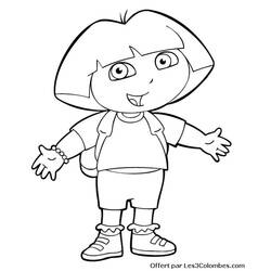 Coloring page: Dora the Explorer (Cartoons) #29973 - Printable coloring pages