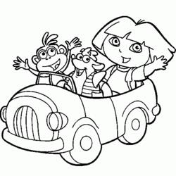 Coloring page: Dora the Explorer (Cartoons) #29988 - Free Printable Coloring Pages