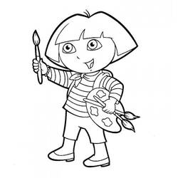 Coloring page: Dora the Explorer (Cartoons) #29989 - Free Printable Coloring Pages