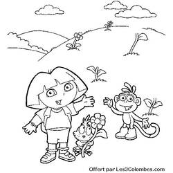 Coloring page: Dora the Explorer (Cartoons) #30005 - Free Printable Coloring Pages