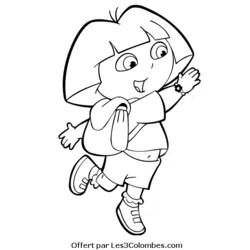 Coloring page: Dora the Explorer (Cartoons) #30006 - Free Printable Coloring Pages