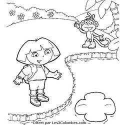 Coloring page: Dora the Explorer (Cartoons) #30013 - Free Printable Coloring Pages