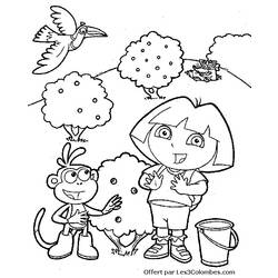 Coloring page: Dora the Explorer (Cartoons) #30018 - Free Printable Coloring Pages