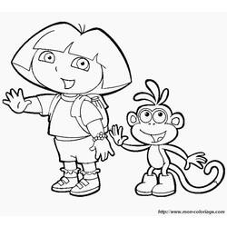 Coloring page: Dora the Explorer (Cartoons) #30019 - Free Printable Coloring Pages