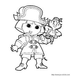 Coloring page: Dora the Explorer (Cartoons) #30049 - Free Printable Coloring Pages