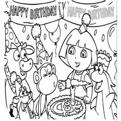 Coloring page: Dora the Explorer (Cartoons) #30055 - Free Printable Coloring Pages