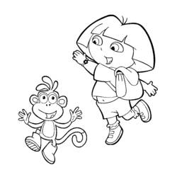 Coloring page: Dora the Explorer (Cartoons) #30061 - Free Printable Coloring Pages