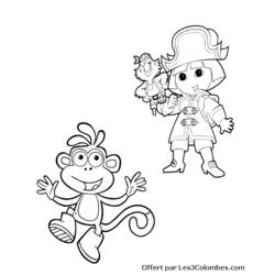 Coloring page: Dora the Explorer (Cartoons) #30065 - Free Printable Coloring Pages