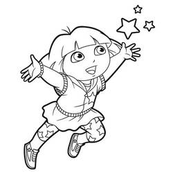 Coloring page: Dora the Explorer (Cartoons) #30069 - Free Printable Coloring Pages