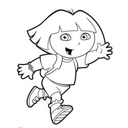 Coloring page: Dora the Explorer (Cartoons) #30084 - Printable coloring pages